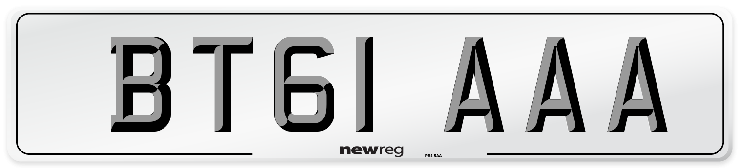 BT61 AAA Number Plate from New Reg